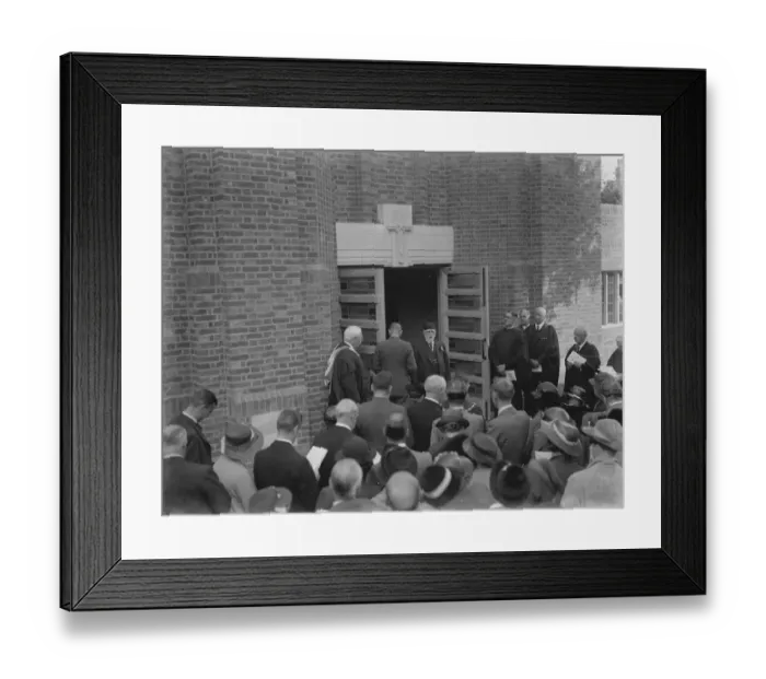 Framed Print : The opening of the Congregational Church in Eltham, Kent. 1938 Framed Print : The opening of the Congregational Church in Eltham, Kent. 1938
