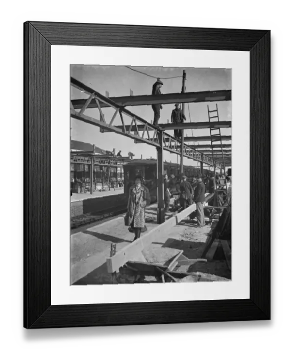 Framed Print : Sidcup Railway Station reconstruction. 19 March 1938 Framed Print : Sidcup Railway Station reconstruction. 19 March 1938