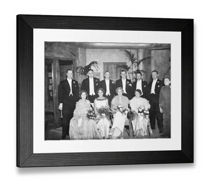 Framed Print : The VIP group at the opening of the Odeon cinema in Sidcup, Kent. 1936 Framed Print : The VIP group at the opening of the Odeon cinema in Sidcup, Kent. 1936