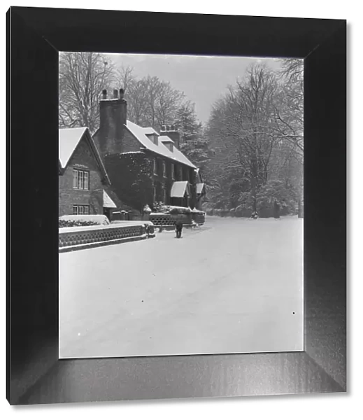 The village of Chevening, Kent, in the snow. 1938