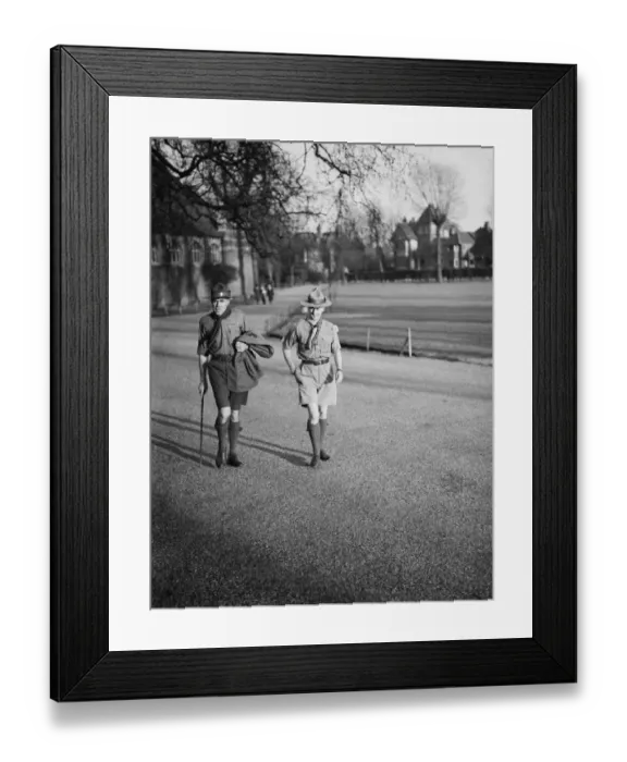 Framed Print : Colonel, Sir Richard Gethin with Mr Turbeville at the official scout hut opening Framed Print : Colonel, Sir Richard Gethin with Mr Turbeville at the official scout hut opening