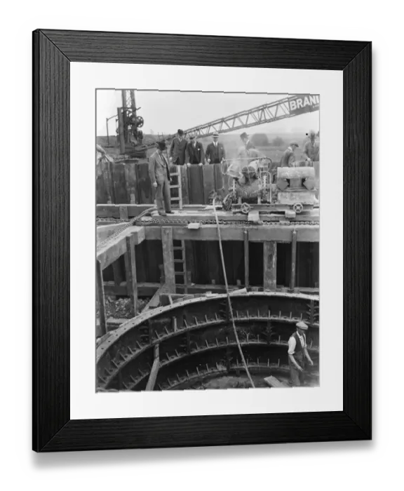 Framed Print : First shaft, Dartford Tunnel. 1937 Framed Print : First shaft, Dartford Tunnel. 1937