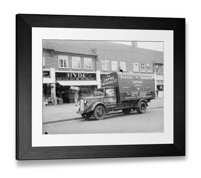 Framed Print : A Bedford truck belonging to The Empire Banana Company, the wholesale fruit merchant Framed Print : A Bedford truck belonging to The Empire Banana Company, the wholesale fruit merchant
