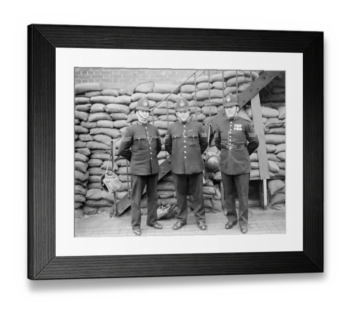 Framed Print : 1940 Police squadron at Shooters Hill, Kent, England. Sgt Anderson Framed Print : 1940 Police squadron at Shooters Hill, Kent, England. Sgt Anderson