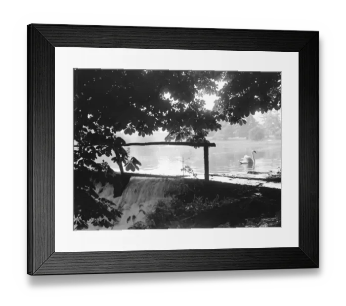 Framed Print : A view of the cascading waterfall at Lullingstone Park in Kent. 25 Mat 1937 Framed Print : A view of the cascading waterfall at Lullingstone Park in Kent. 25 Mat 1937