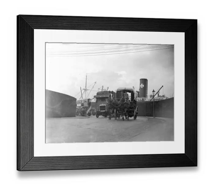 Framed Print : Docks traffic. 1934 Framed Print : Docks traffic. 1934