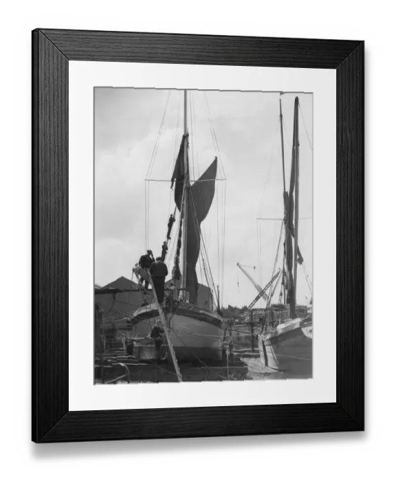 Framed Print : Thames sailing barges Greenhithe - 1938 ?TopFoto