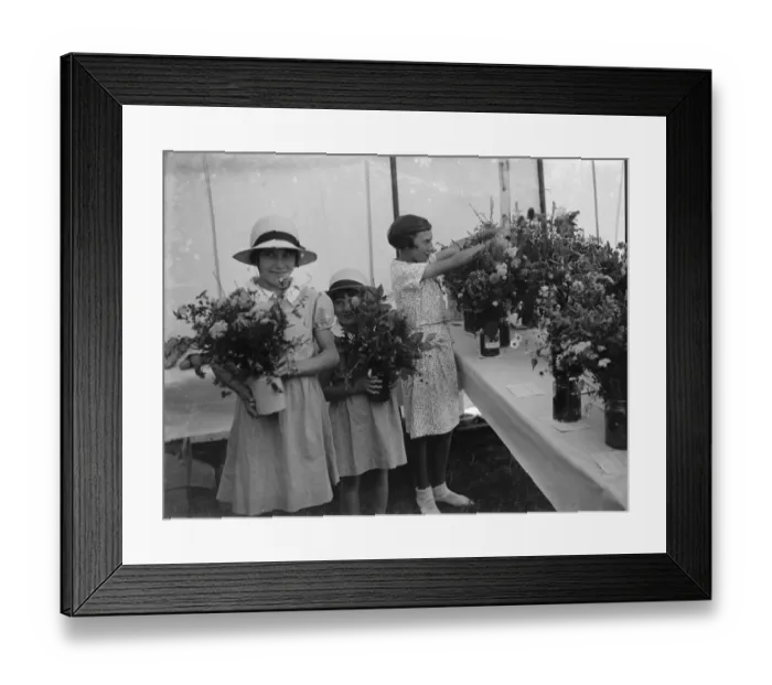 Framed Print : Childrens flower show. 1937 Framed Print : Childrens flower show. 1937
