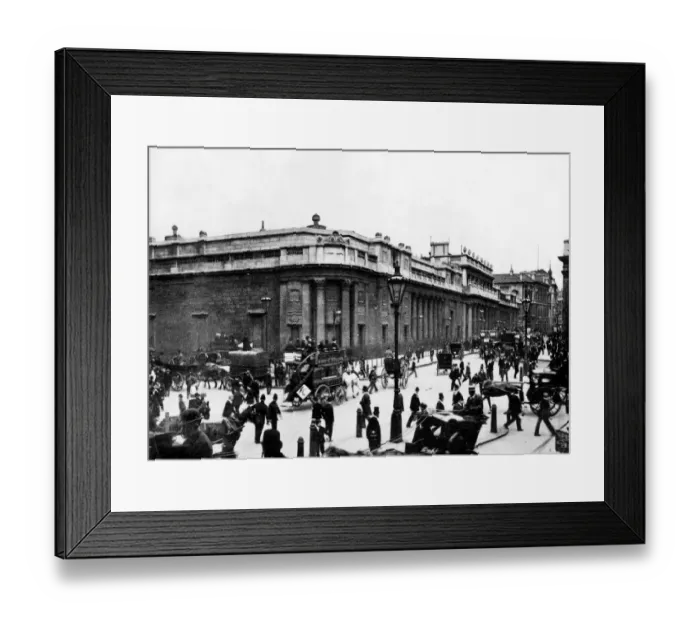 Framed Print : Bank of England viewed from Mansion House. Photo taken c1895-6 Framed Print : Bank of England viewed from Mansion House. Photo taken c1895-6