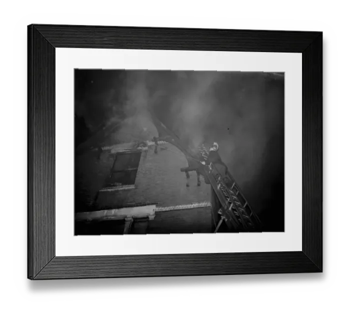 Framed Print : The Firebrigade dealing with a house fire at, Caerthillian, Station Road, Sidcup Framed Print : The Firebrigade dealing with a house fire at, Caerthillian, Station Road, Sidcup