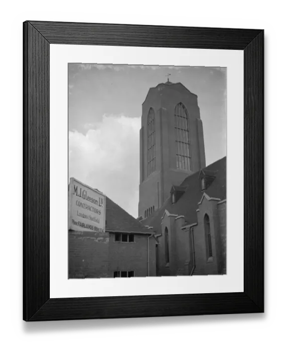 Framed Print : An exterior view of St Edmunds Catholic Church in Beckenham, Kent. 1938 Framed Print : An exterior view of St Edmunds Catholic Church in Beckenham, Kent. 1938