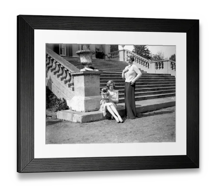 Framed Print : Lady Dufferin and Miss K Dunn at Foots Cray Place, Kent. 1934 Framed Print : Lady Dufferin and Miss K Dunn at Foots Cray Place, Kent. 1934