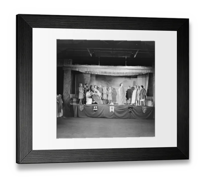 Framed Print : Children from Our Ladys High School in Dartford, Kent, performing a school play