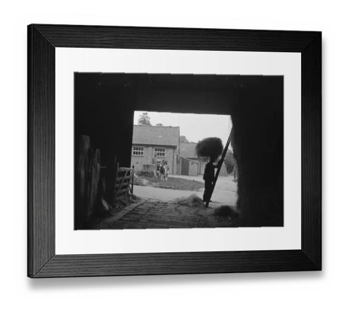 Framed Print : Farmyard. 1935