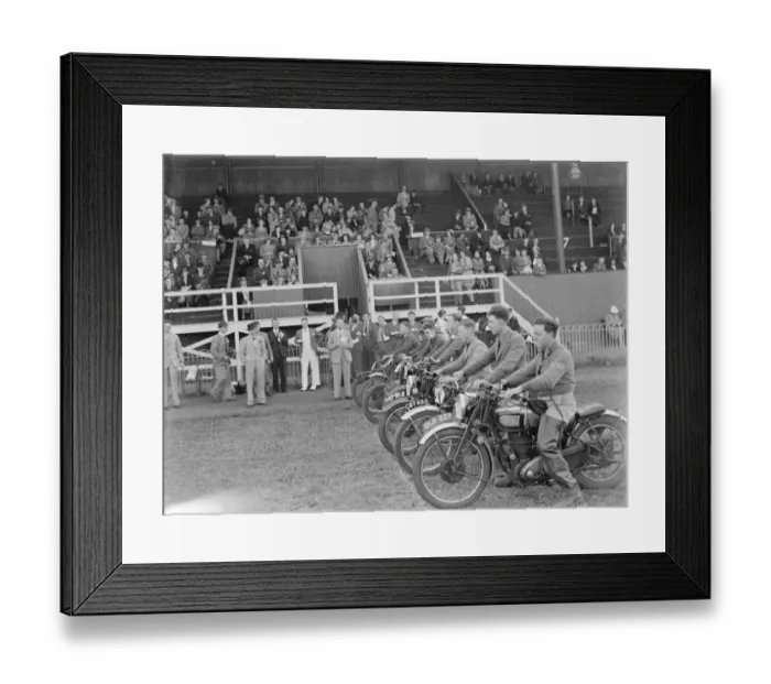 Framed Print : The Gravesend and District Motor Cycle Gymkhana in Kent. Riders in the motorbike egg Framed Print : The Gravesend and District Motor Cycle Gymkhana in Kent. Riders in the motorbike egg
