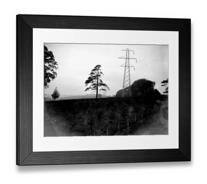 Framed Print : Pylons in Chelsfield, Kent. 1933 Framed Print : Pylons in Chelsfield, Kent. 1933