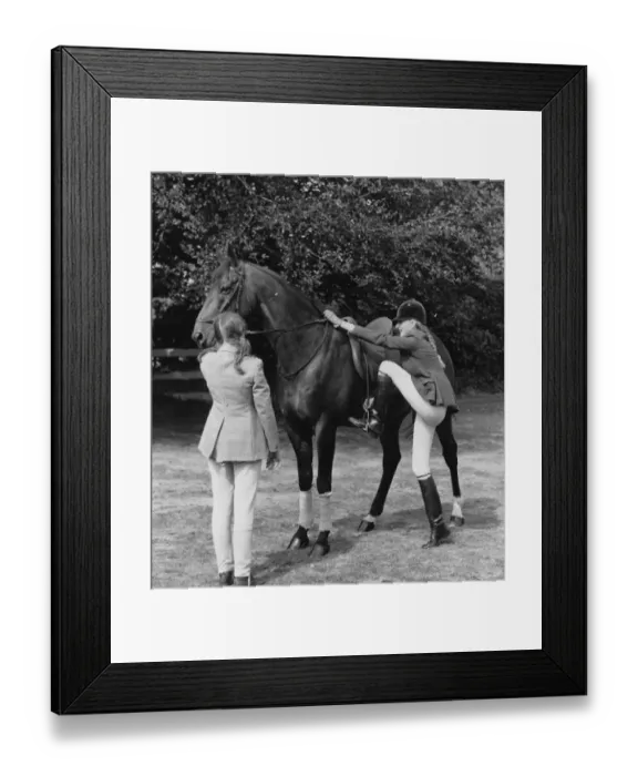 Framed Print : Mounting a Horse Framed Print : Mounting a Horse