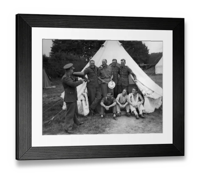 Framed Print : Home Front 1939 West Kent Terriers at S. Coast camp Framed Print : Home Front 1939 West Kent Terriers at S. Coast camp