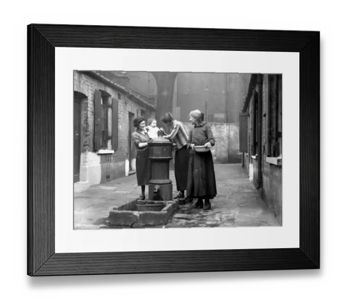 Framed Print : Water pump at Twine Court, London. 1933 Framed Print : Water pump at Twine Court, London. 1933