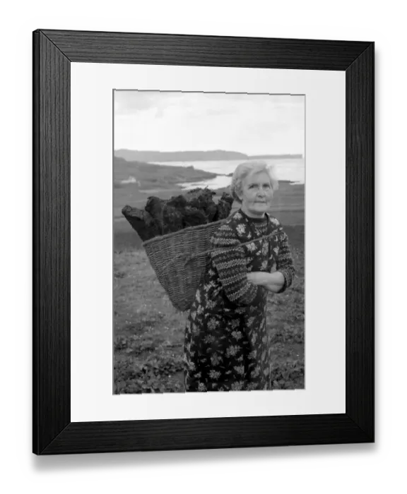 Framed Print : Shetland peat solves the fuel problem but there is no easy way the peats must all