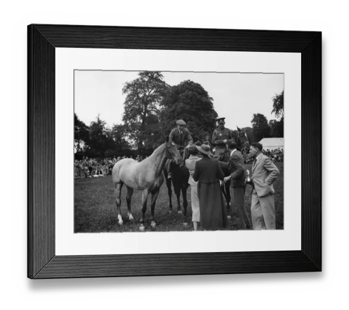 Framed Print : Horse jumping. Captain Boulton ( Winner ) 1937 Framed Print : Horse jumping. Captain Boulton ( Winner ) 1937