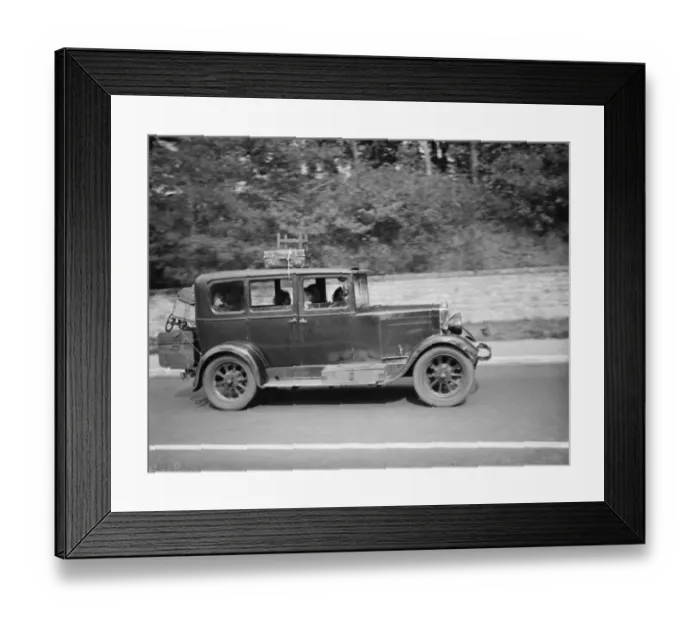 Framed Print : Hop pickers in East Peckham in their transport. 1 September 1938 Framed Print : Hop pickers in East Peckham in their transport. 1 September 1938