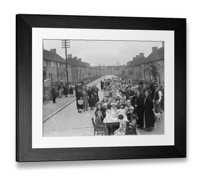 Framed Print : Coronation teas in Mottingham, to celebrate the coronation of King George VI Framed Print : Coronation teas in Mottingham, to celebrate the coronation of King George VI