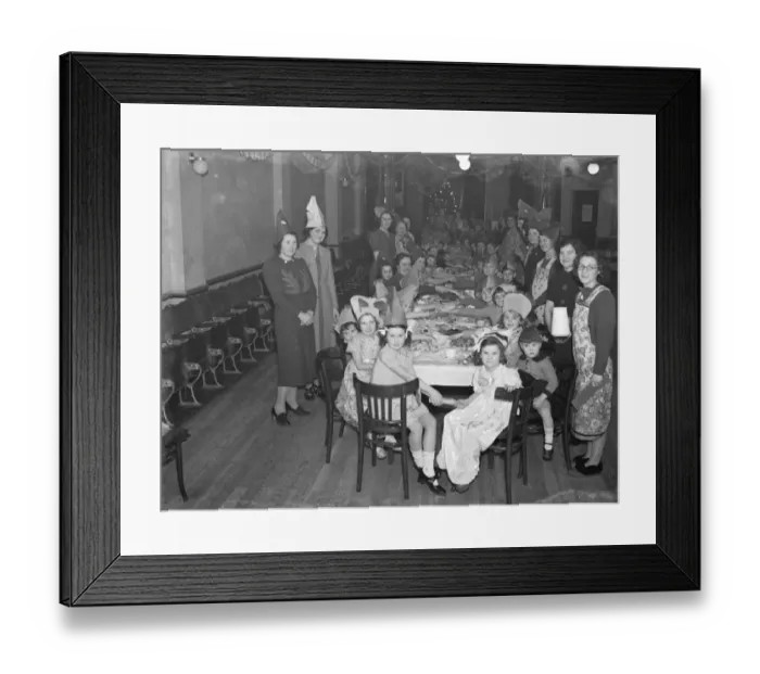 Framed Print : Ideal Sport and Social Club childrens party in Sidcup, Kent. 1938 Framed Print : Ideal Sport and Social Club childrens party in Sidcup, Kent. 1938
