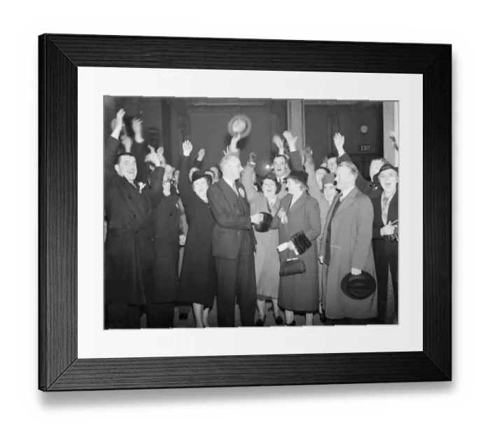 Framed Print : On winning the Dartford by - election, Mrs Janet Jennie Adamson, Labour Party