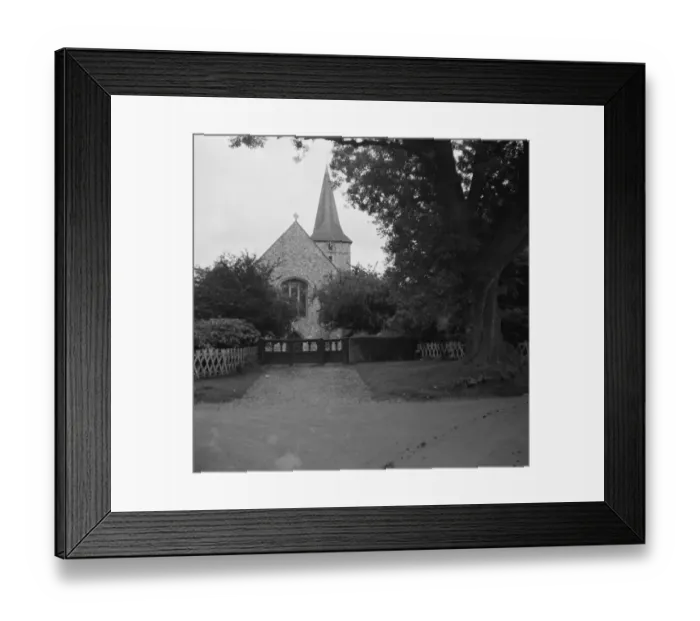 Framed Print : St Peter and St Paul church in Cudham, Kent. 1936 Framed Print : St Peter and St Paul church in Cudham, Kent. 1936