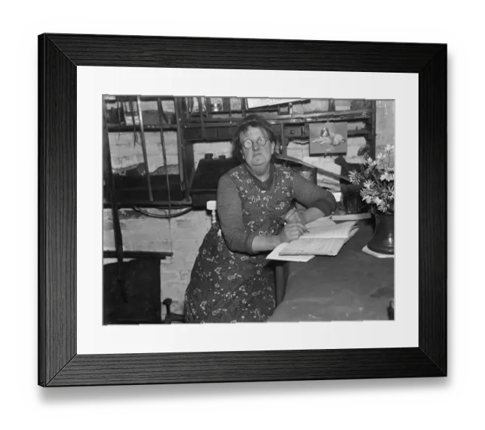 Framed Print : A woman verger in Chelsfield, Kent. 1936