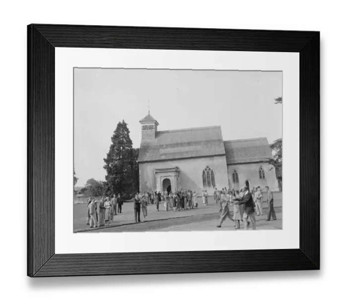 Framed Print : The North Kent Tennis Association in front of St Botolphs church on the grounds