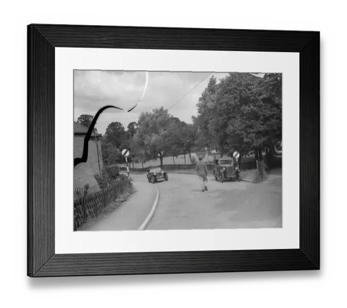 Framed Print : Speed limit signs in Farningham, Kent. 1939 Framed Print : Speed limit signs in Farningham, Kent. 1939