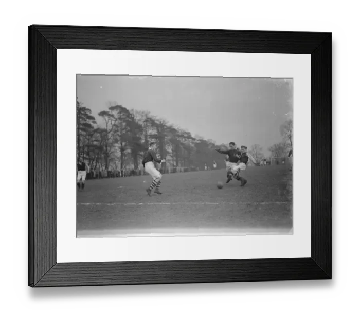 Framed Print : Football match in the Kent Junior Cup, Brent School O B versus White Horse Framed Print : Football match in the Kent Junior Cup, Brent School O B versus White Horse