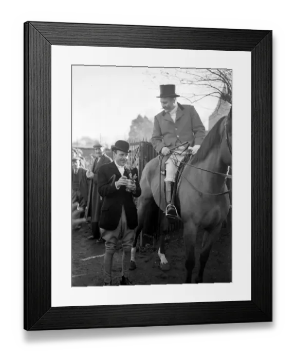 Framed Print : Terry Thomas (left) and Jimmie Edwards, photographed at the meet of the Old Surrey Framed Print : Terry Thomas (left) and Jimmie Edwards, photographed at the meet of the Old Surrey