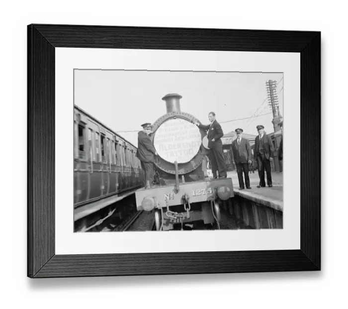 Framed Print : Mr David Behar poses on a train for the Dartford Division of Kent Conservative Framed Print : Mr David Behar poses on a train for the Dartford Division of Kent Conservative