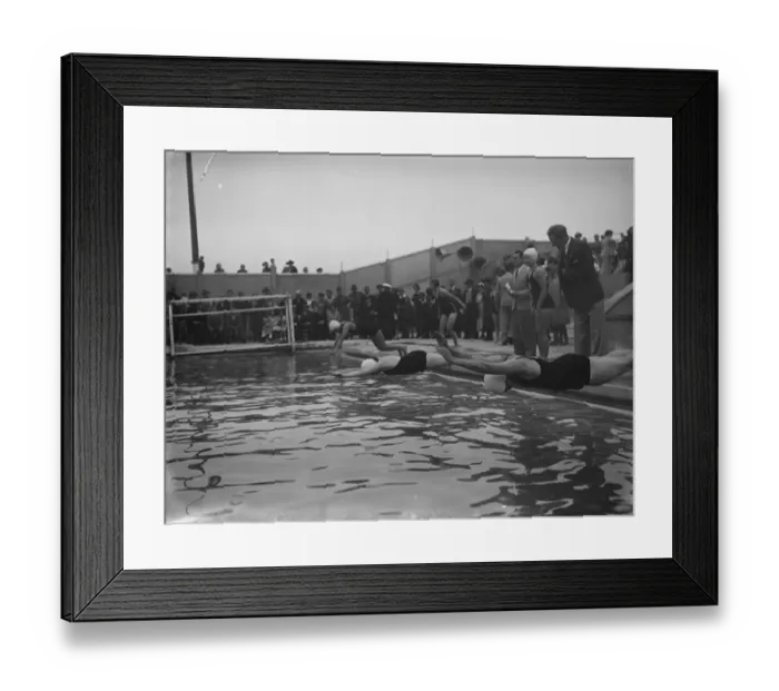Framed Print : Swanscombe baths. 1936
