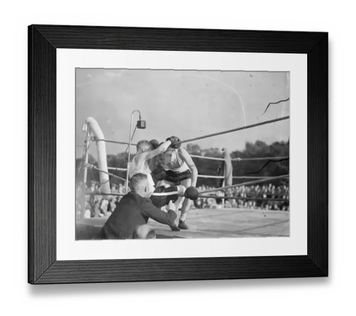 Framed Print : Sidcup Jubilee fete. Two boys compete in the boxing ring. 1939 Framed Print : Sidcup Jubilee fete. Two boys compete in the boxing ring. 1939