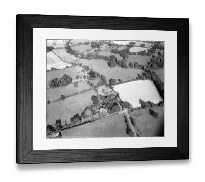 Framed Print : Aerial view of Drive Cottage, Hever, Kent, England 15 September 1962 Framed Print : Aerial view of Drive Cottage, Hever, Kent, England 15 September 1962