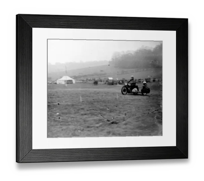 Framed Print : Motor Cycle Racing (Brands Hatch). 1934 Framed Print : Motor Cycle Racing (Brands Hatch). 1934