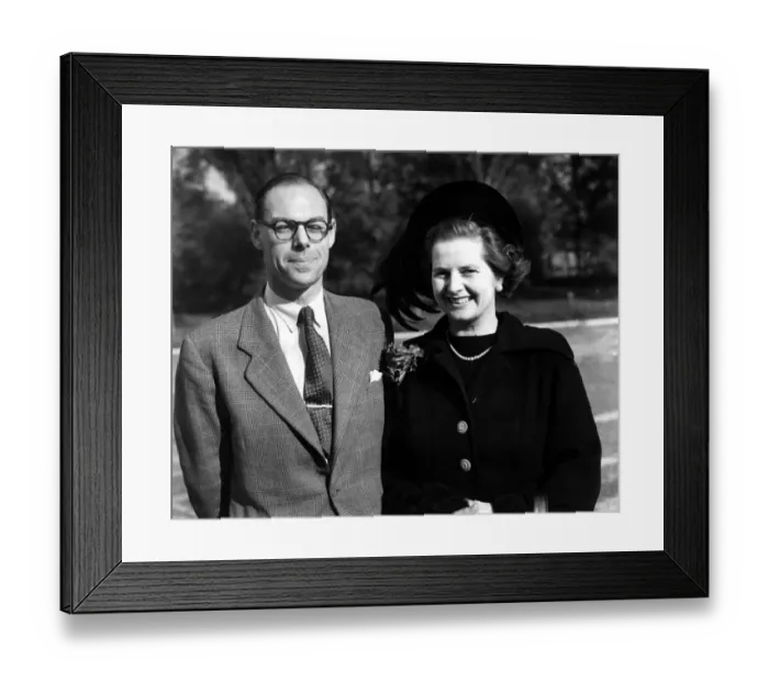 Framed Print : Engagement of Miss Margaret Roberts (soon to be Mrs Dennis Thatcher - Margaret Thatcher) Framed Print : Engagement of Miss Margaret Roberts (soon to be Mrs Dennis Thatcher - Margaret Thatcher)