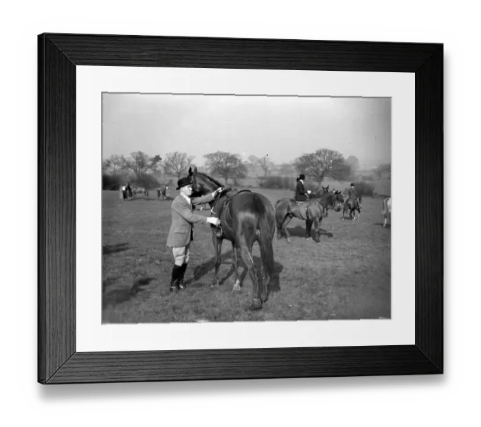 Framed Print : Major (R. A. ) at a hunt. 1934