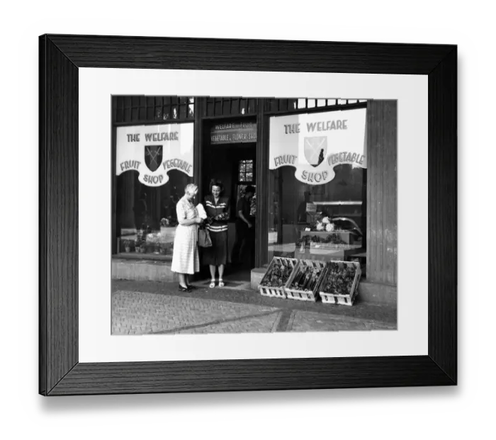 Framed Print : The Welfare Fruit and Vegetable Shop selling all the produce grown by the Army School Framed Print : The Welfare Fruit and Vegetable Shop selling all the produce grown by the Army School