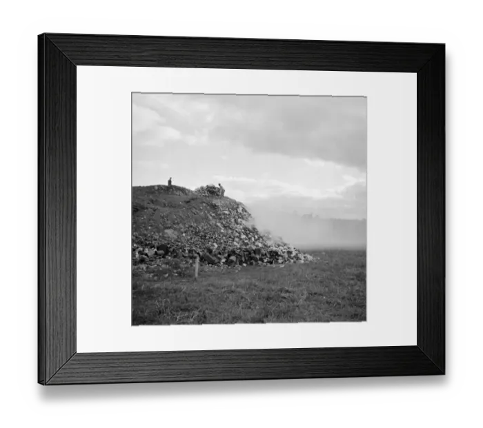 Framed Print : Rubbish dump at Ruxley Corner, Kent. 10 October 1936 Framed Print : Rubbish dump at Ruxley Corner, Kent. 10 October 1936