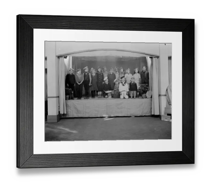 Framed Print : Children of St Mary Cray Council School in Bromley, Kent, perform in a stage concert