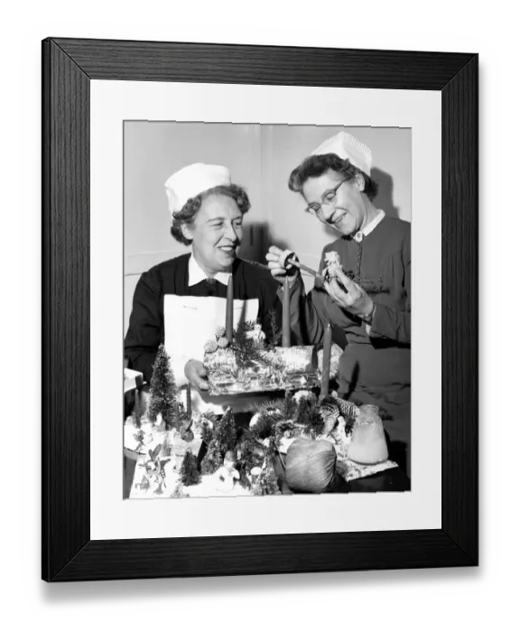 Framed Print : Last minute hospital decorations - it is not generally known but all decorations