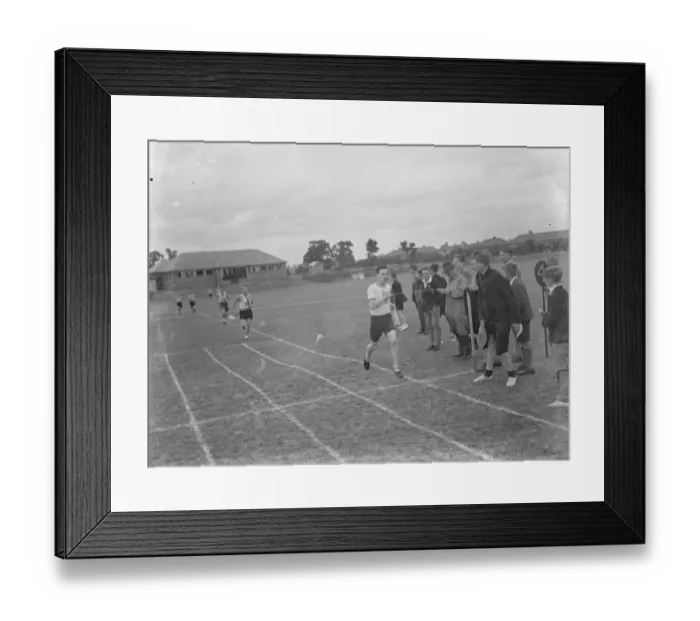 Framed Print : Sports day at Dartford Technical college in Kent. The finish of the 440 yards Framed Print : Sports day at Dartford Technical college in Kent. The finish of the 440 yards
