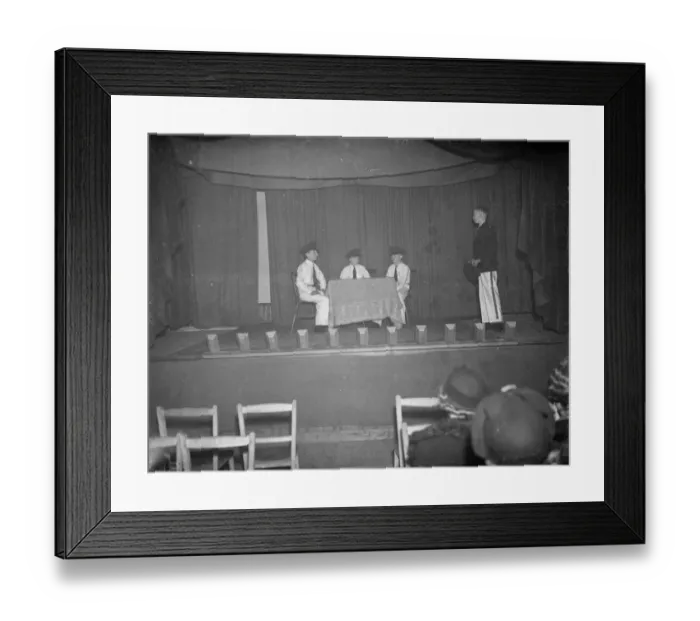 Framed Print : Children performing on stage in Foots Cray, Kent. 1938 Framed Print : Children performing on stage in Foots Cray, Kent. 1938