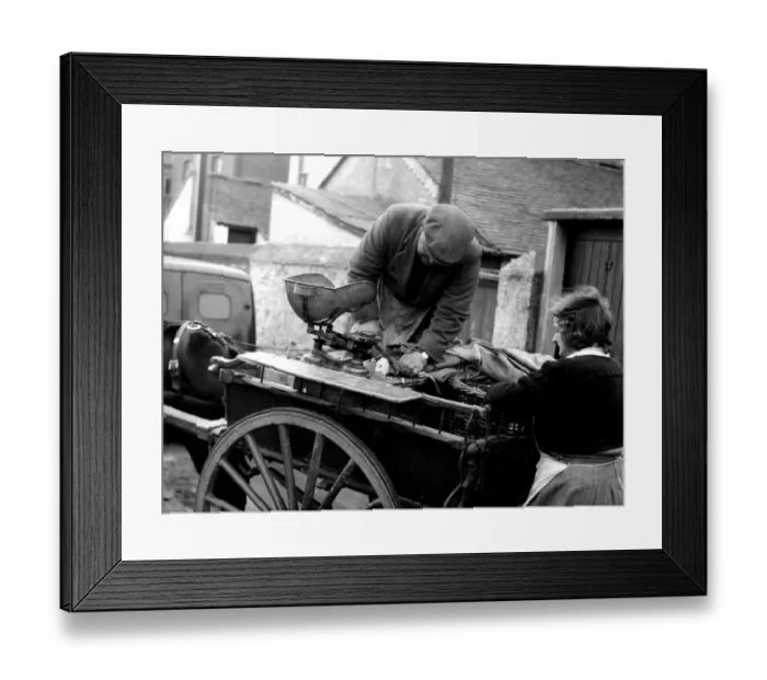 Framed Print : Street fish seller. Penzance, Cornwall Framed Print : Street fish seller. Penzance, Cornwall