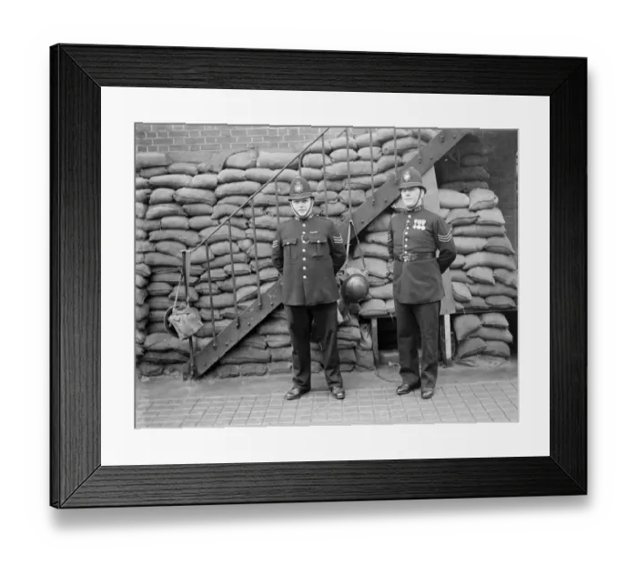 Framed Print : 1940 Police squadron at Shooters Hill, Kent, England. Sgt Anderson Framed Print : 1940 Police squadron at Shooters Hill, Kent, England. Sgt Anderson